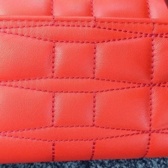 Kate Spade cherry red lacey signature quilted leather Wallet flame - Picture 3 of 13